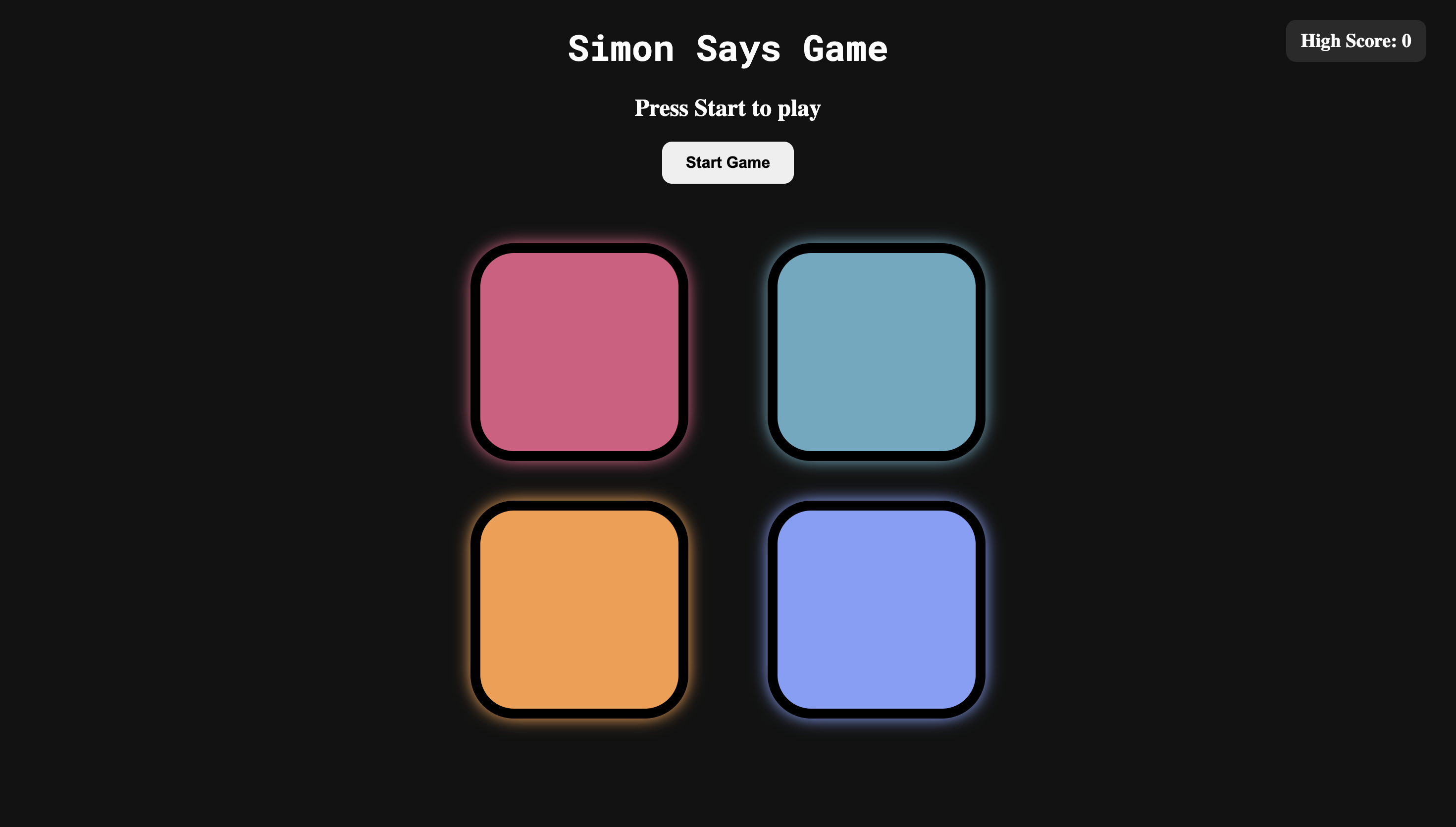 Simon Says Game Preview
