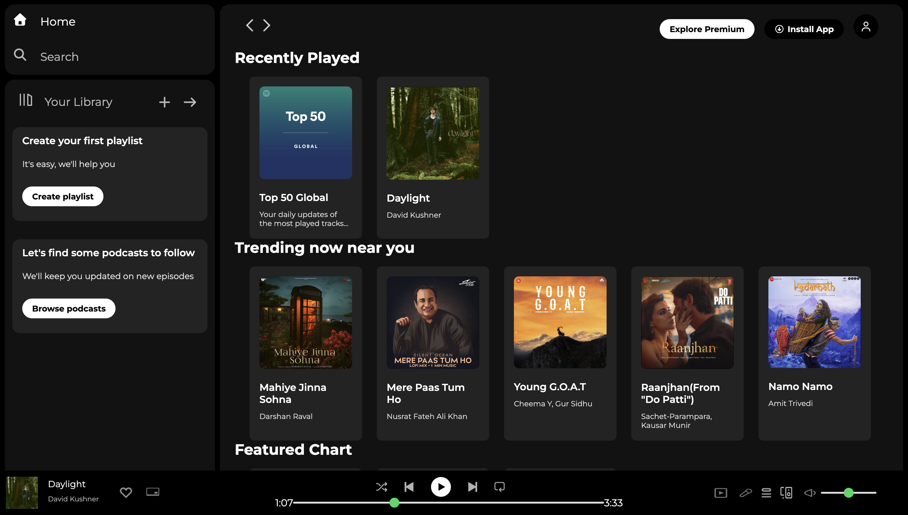 Spotify Clone Preview